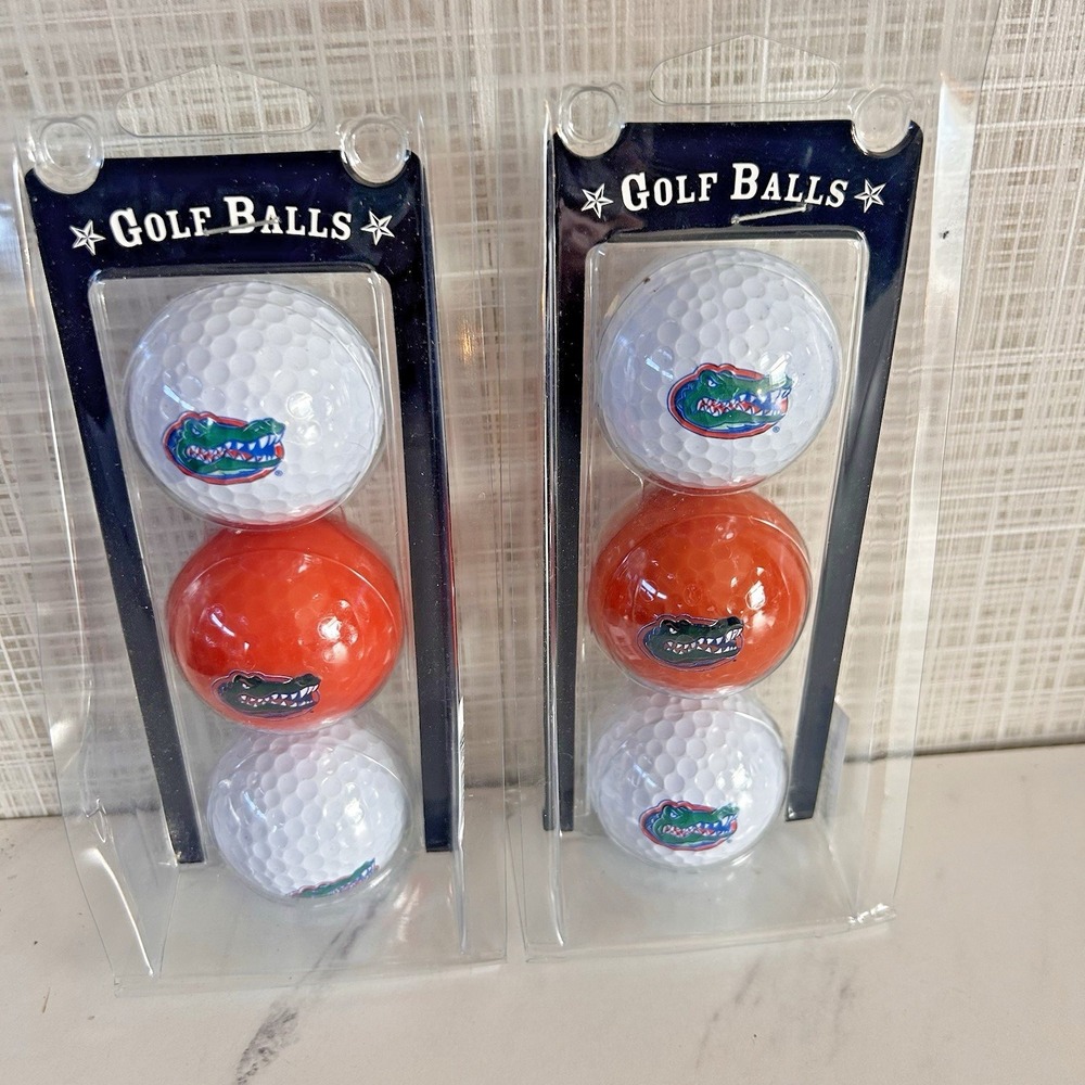 UF Florida Gators Golf Ball 3 Packs Bundle of‎ 2 New! Licensed Made in USA SS
